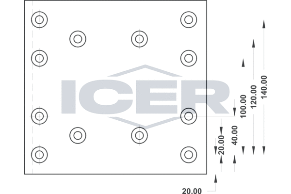 Set garnituri de frictiune, frana tambur 21 9492 00 ICER